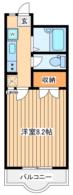 第5ハピネス(1K/3階)の間取り写真