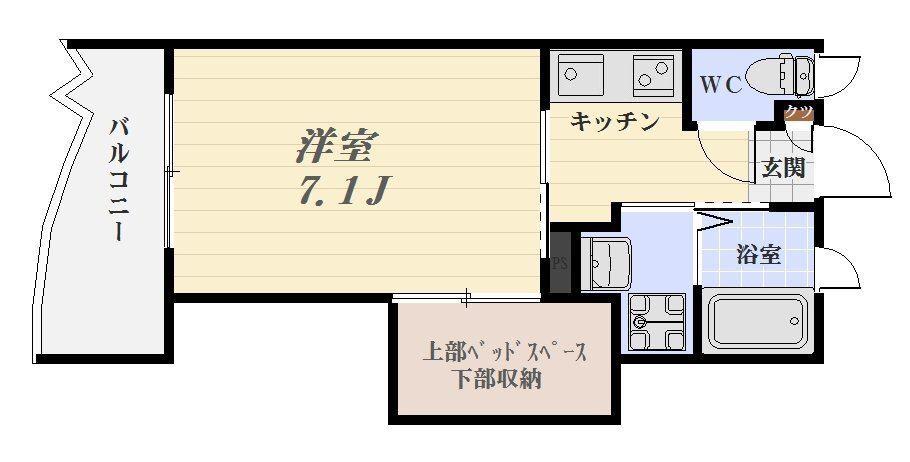 IMS武(1K/2階)の間取り写真