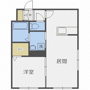 ポラリス元町(1LDK/4階)の間取り写真