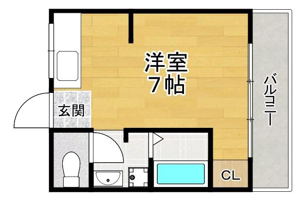 第五星ヶ丘マンション(1K/5階)の間取り写真
