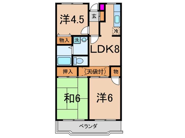 ルシエール梶ヶ谷(3LDK/3階)の間取り写真