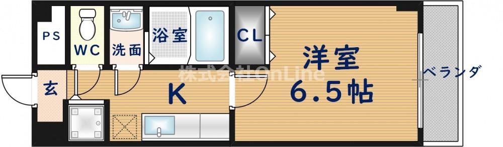 リバーサイド金岡五番館(1K/7階)の間取り写真