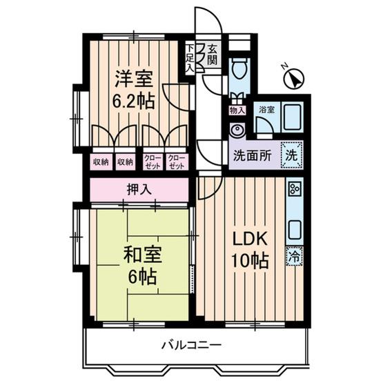 ソシエ西池袋台2(2SLDK/2階)の間取り写真