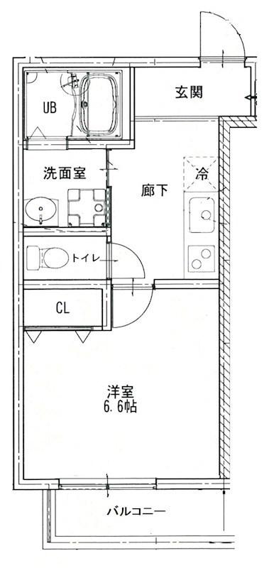 フジパレス尼崎西難波3番館(1K/3階)の間取り写真