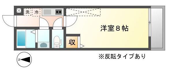 AQUA KM(1K/3階)の間取り写真
