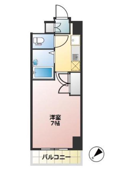 VERONA目黒(1K/2階)の間取り写真