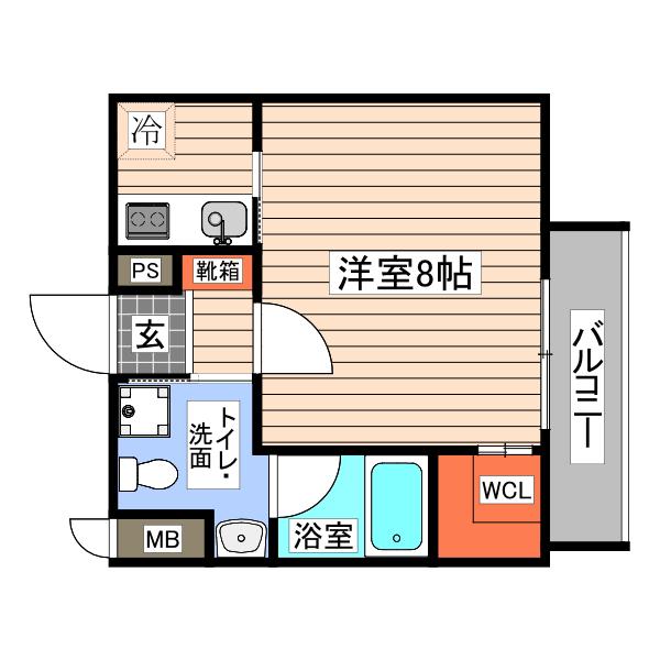 MAISON CHOUCHOU(1K/1階)の間取り写真