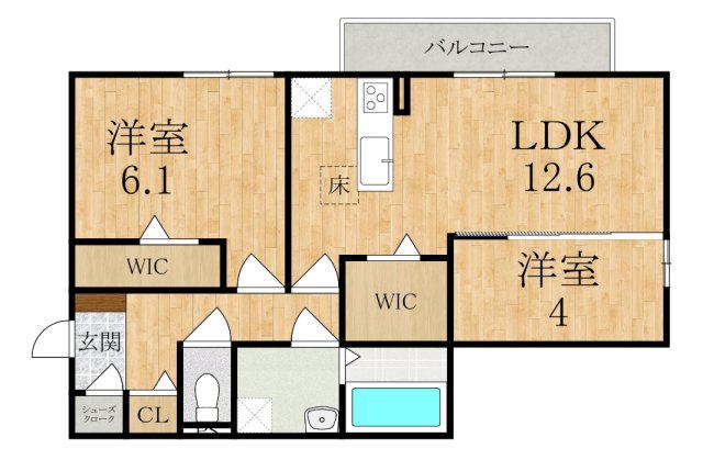 グラン ソフィア(2LDK/3階)の間取り写真