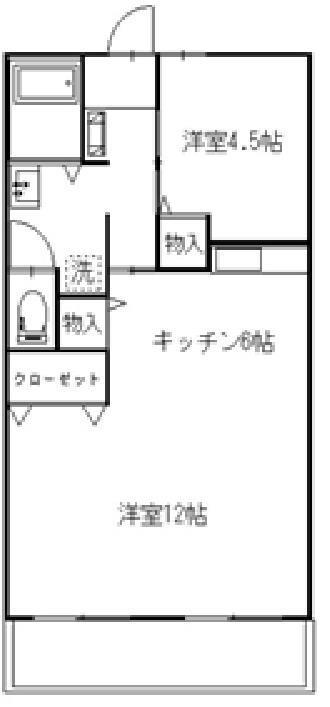 小見パレス(1LDK/2階)の間取り写真