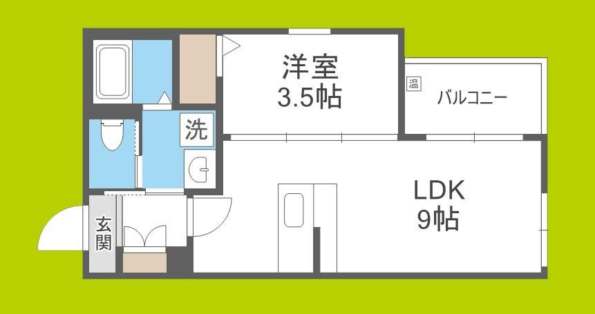 ROBOT HOME 滝井(1LDK/2階)の間取り写真
