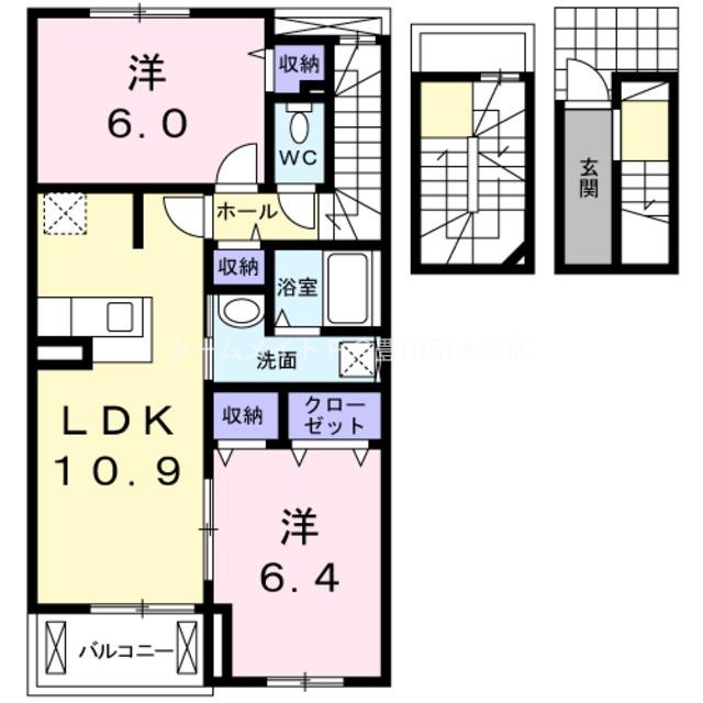 LEA ASAHI(2LDK/3階)の間取り写真