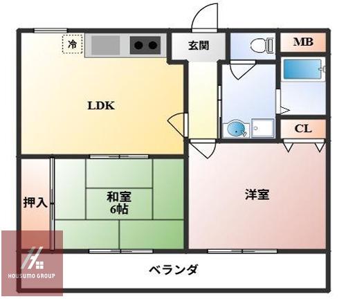シティヒルズ・ウオアサ(2LDK/3階)の間取り写真