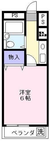 ホワイトハイツ(1K/1階)の間取り写真
