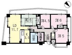 JCITY古市駅前(4LDK/2階)の間取り写真