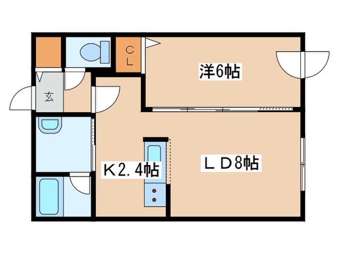 MAISON DE K(1LDK/4階)の間取り写真