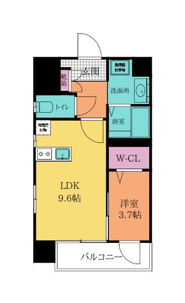 MID TERRACE ミッド テラス(1LDK/10階)の間取り写真