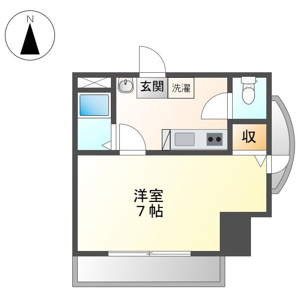 シエラ大曽根(1K/6階)の間取り写真