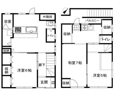 菊水文化北棟(3DK/1階)の間取り写真