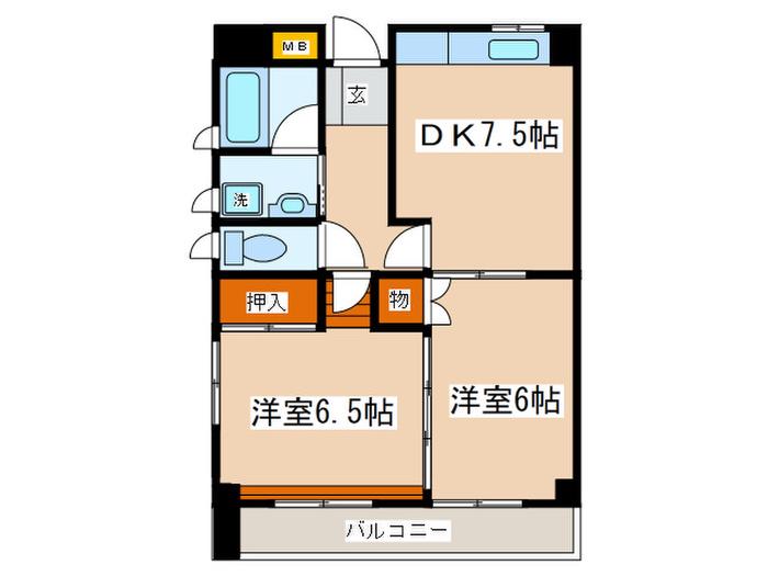 セトビル(2DK/3階)の間取り写真