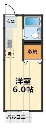 サンシティメゾン寿(1K/1階)の間取り写真