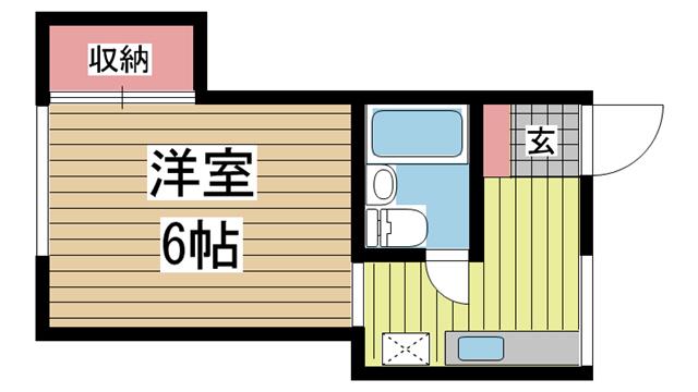 川島文化(1K/1階)の間取り写真