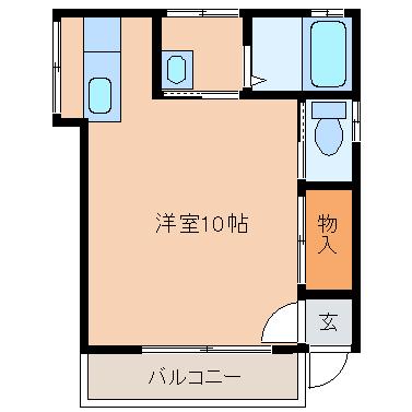 シャレル戸谷塚A(ワンルーム/1階)の間取り写真