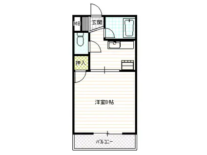 サンライズ赤坂(1K/3階)の間取り写真