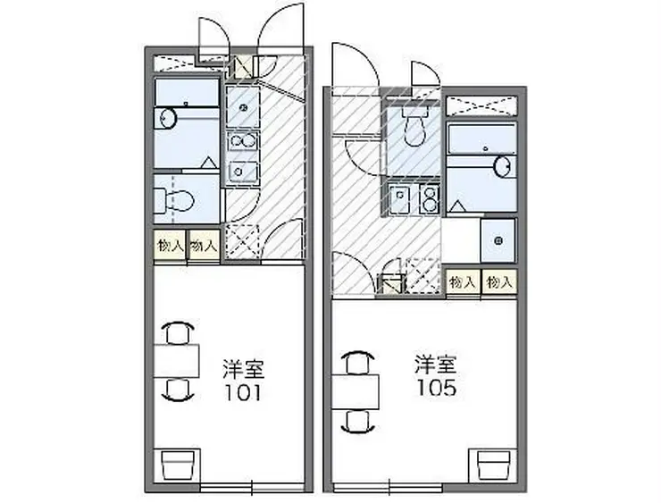 レオパレスベンターナ 1階階 間取り