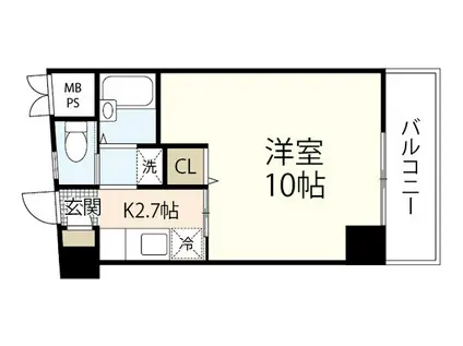 センテニアル己斐本町(1K/5階)の間取り写真