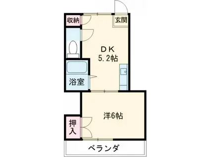 メゾン・ド・雅(1DK/1階)の間取り写真