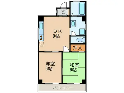 第2吉田ビル(2DK/3階)の間取り写真