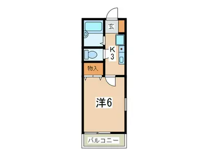 セジュール町田(1K/1階)の間取り写真