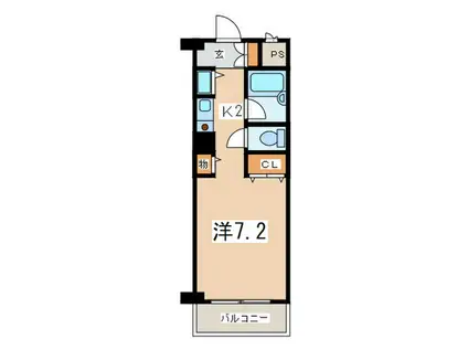 小田急小田原線 相武台前駅 徒歩4分 5階建 築31年(1K/5階)の間取り写真
