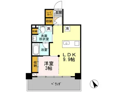 HOUSE TAGAWA(1LDK/2階)の間取り写真