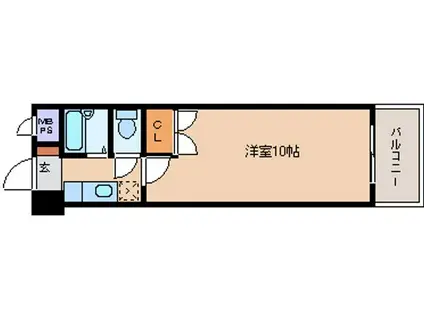 第12エルザビル(1K/8階)の間取り写真