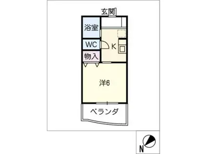 NDS東雲(1K/3階)の間取り写真