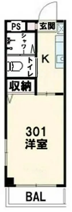 マンションアベニュー 3階階 間取り