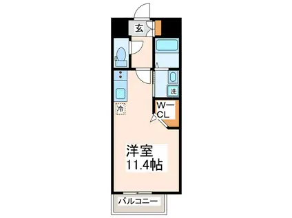 グレイスピアII(ワンルーム/3階)の間取り写真