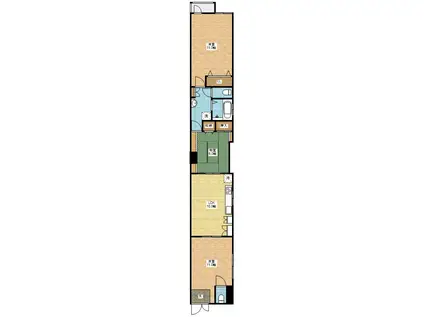荒木ビル(3LDK/4階)の間取り写真