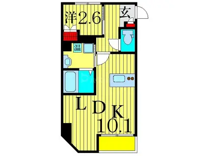 アークトゥルス(1LDK/1階)の間取り写真