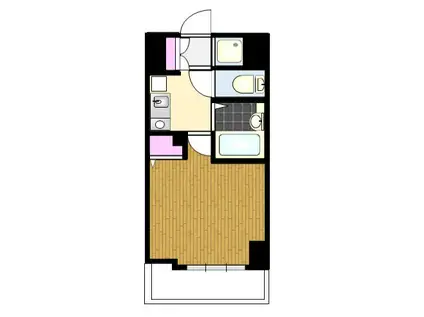 スカイコート銀座東(1K/5階)の間取り写真