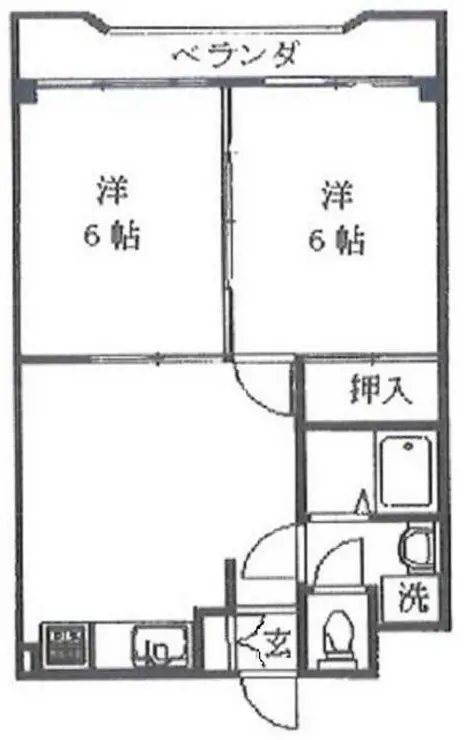 第3角柳マンション 4階階 間取り