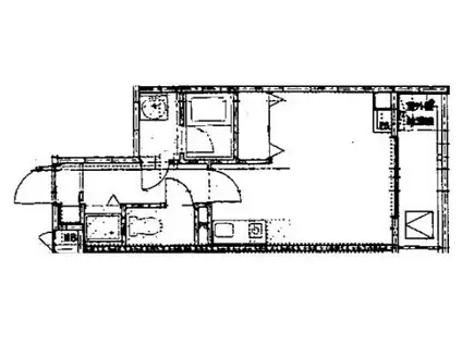 アラート木場公園(1K/5階)の間取り写真