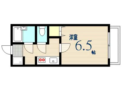 AMALFI EST(1K/3階)の間取り写真