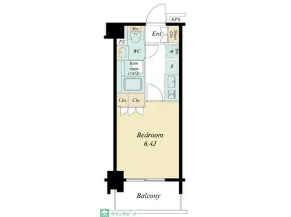 ブランシエスタ浦安(1K/6階)の間取り写真