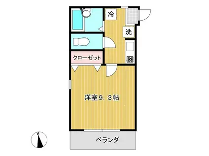 シャトーレ・タナカ(1K/2階)の間取り写真