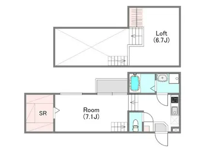 MODERN PALAZZO 西諫早駅(1SK/2階)の間取り写真