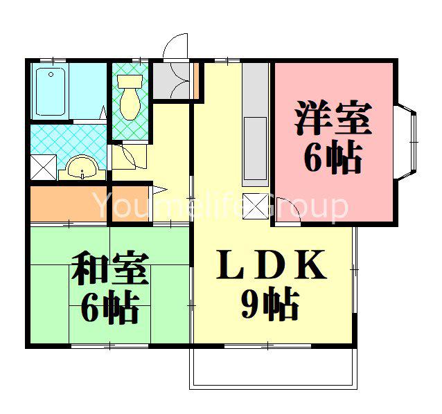 リヴァージュ湘南(2LDK/2階)の間取り写真