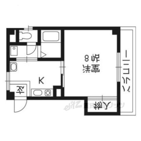 コーポ・サン3(1K/3階)の間取り写真