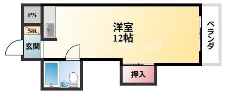 メゾンクレール(ワンルーム/2階)の間取り写真